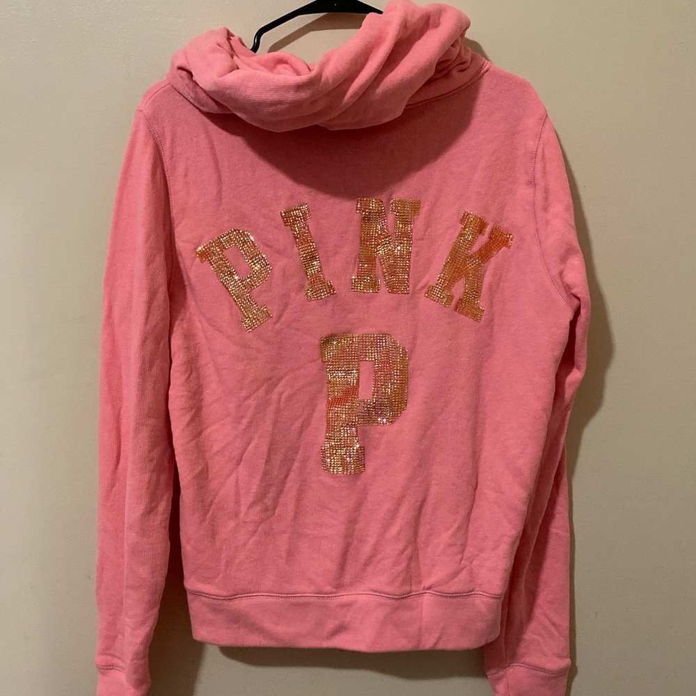 VS Pink zip up sweatshirt